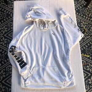 Puma Hoodie Hooded Sweatshirt Unisex Size Small Graphic Sleeve Print Streetwear